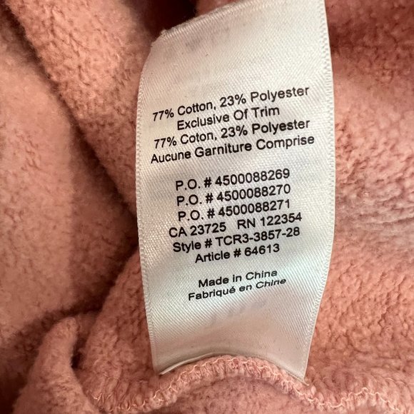 Aritzia tna Camille White Cap Pink Side Stripe Cropped Hoodie Size M - Picture 10 of 10